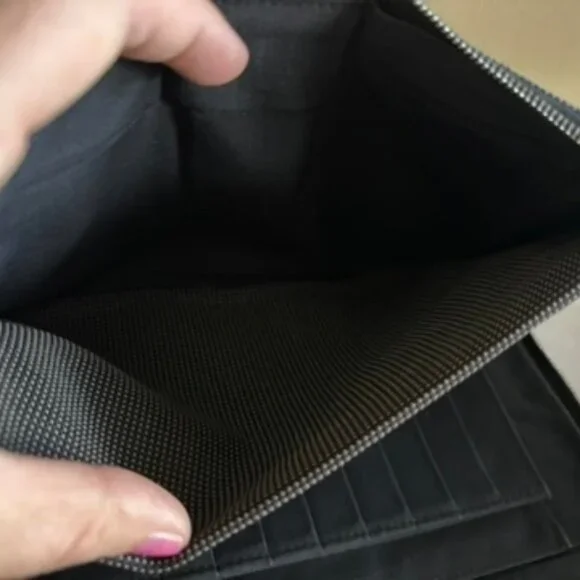 Hermes Clutch Bag Ale Line  Zip Around Gray Canvas - Picture 14 of 16